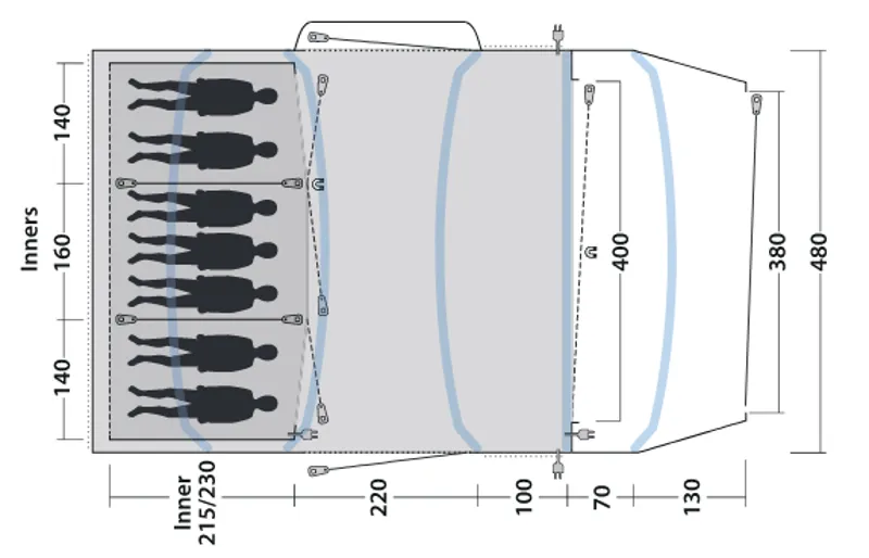 Outwell Jacksondale 7PA Inflatable Tent-2
